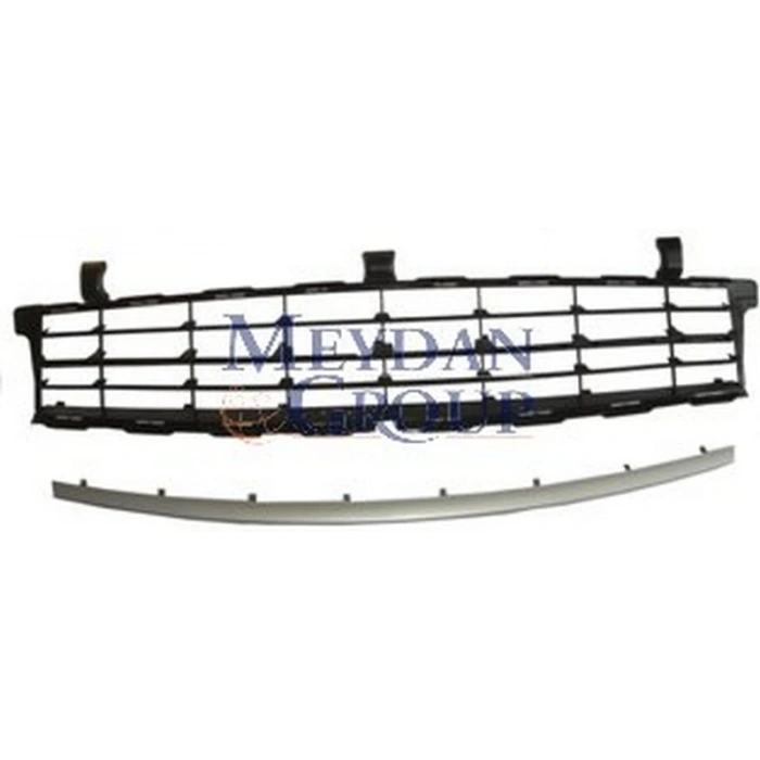 2007-2009 Renault Scenic Iı Ön Tampon Panjuru Orta Siyah (Dış Çıtası Gümüş Gri) 2Parça (Tw) (Oem No:7701477302)