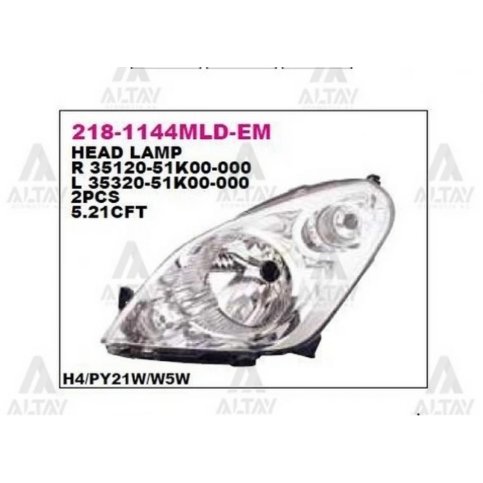 Far Splash 2007 Sonrası  Motorlu Sağ (Oem No:35120-51K00) (Adet)