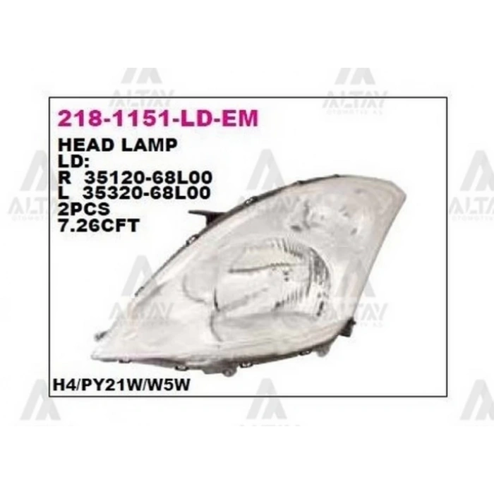 Far Swift 2011-2016 Elektrikli Beyaz Sol (1 Adet) (Oem No: 35320-68L00)
