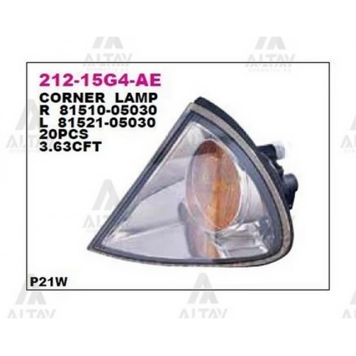Sinyal Lambası Avensis 2001-2002 Duylu Sağ (1 Adet) (Oem No: 212-15G4R-Ae)