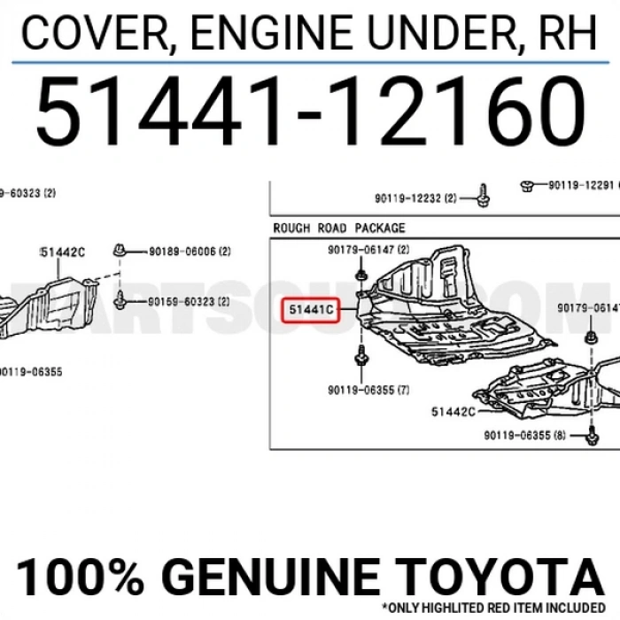 Karter Muhafaza Corolla 1998-2001 Sağ Oem No: 51441-12160