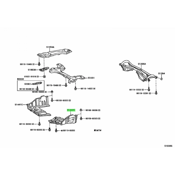 Karter Muhafaza Corolla 1998-2000 Sol Oem No: 51442-12120
