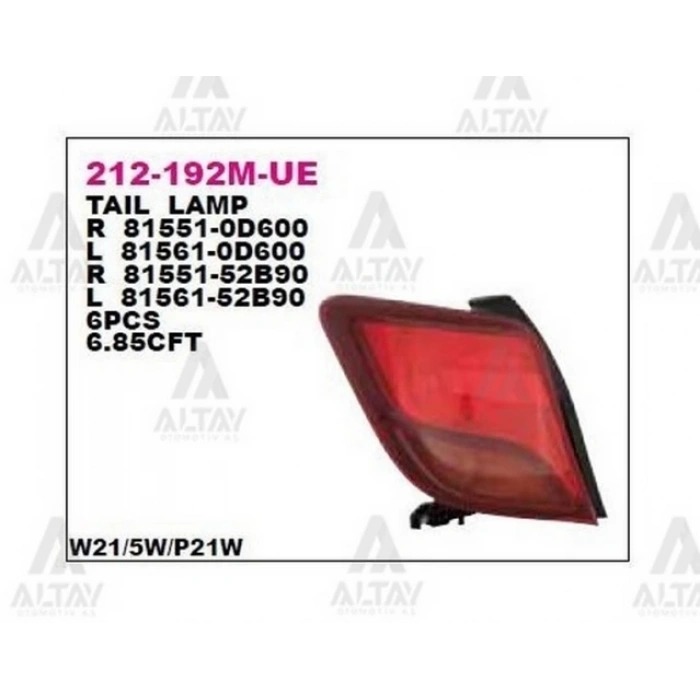 Stop Lambası Yaris 2014 Sonrası  Sol (Oem No:81561-0D600) (Adet)