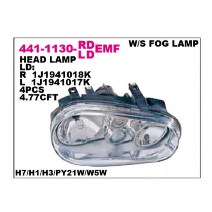 Far Golf4  1999-2003 Sisli Sol (1 Adet) (Oem No: 1J1941017K)