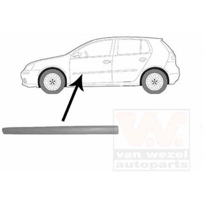 Volkswagen Golf5 2004 2010 Kapı Bandı Ön Sol 4 Kapılıya Göre (Oem No:1K4853515Cgru)