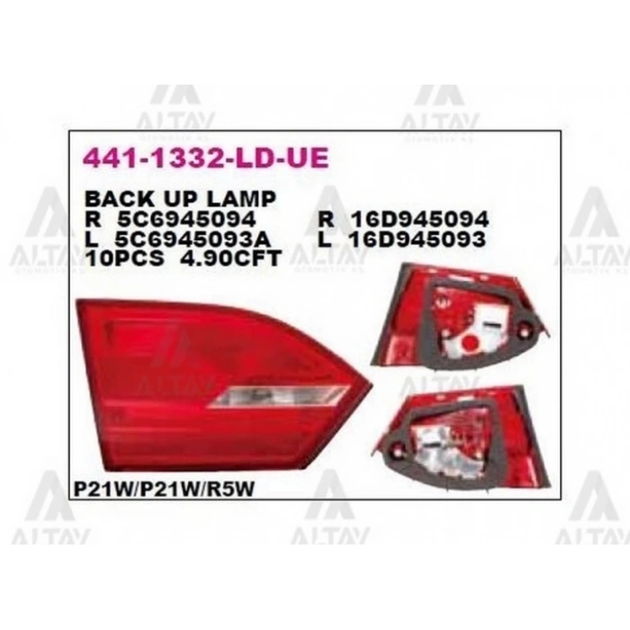 Stop Lambası Jetta 2011 Sonrası  İç Sol (Oem No:5C6945093A) (Adet)