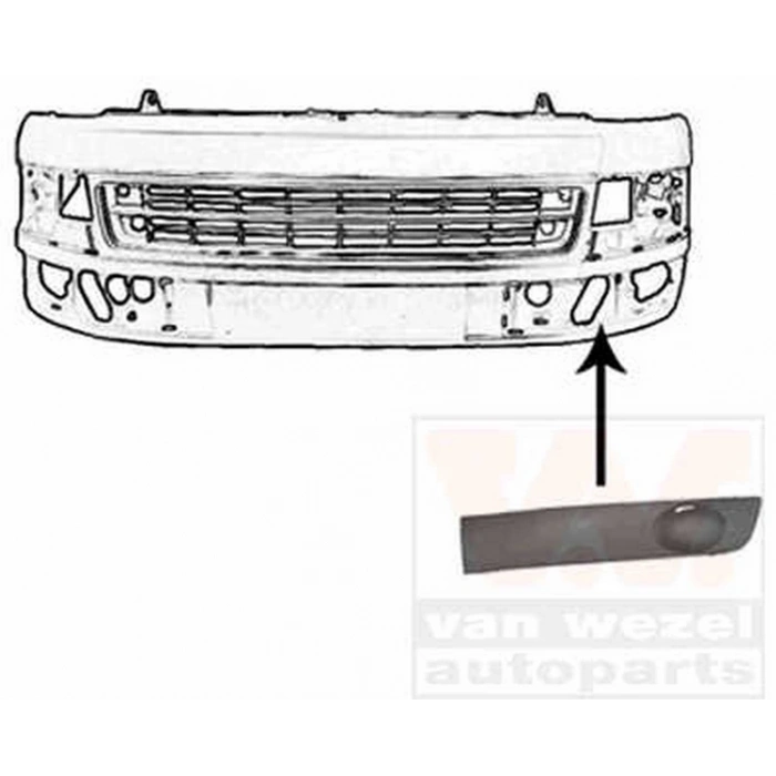 Volkswagen T5,5 2010 2015 Sis Far Kapağı Sol Sıssız Sıyah (Oem No:7E0807489)