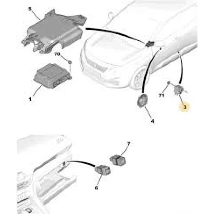 Airbag Sensörü Psa 2008/3008/5008 B.M 2016- (Oem No: 9810452480)