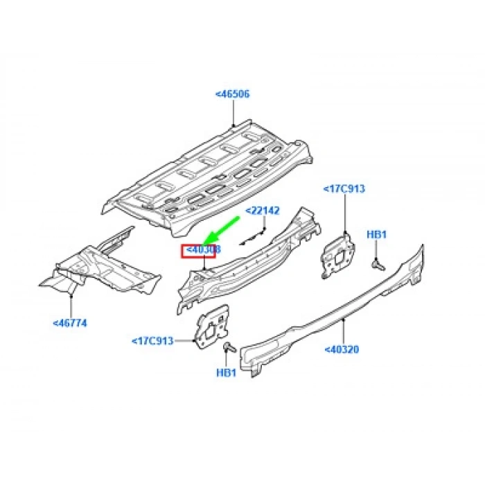 Arka İç  Panel (Sedan) Ford Focus Bm 04- (Oem No: 5M51 F40308 Ad)
