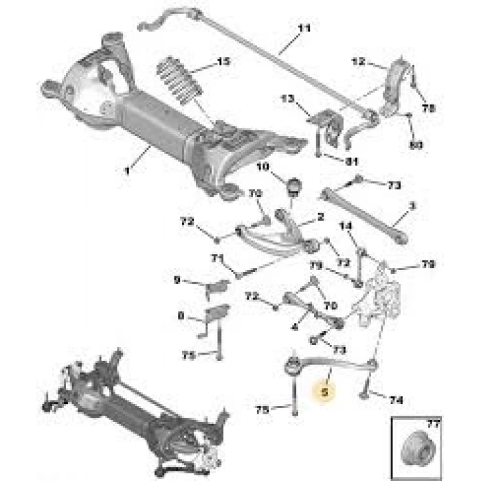 Arka Sol Alt Denge Kolu Psa 508 Iı / Ds7 B.M 2019- (Oem No: 9820632480)