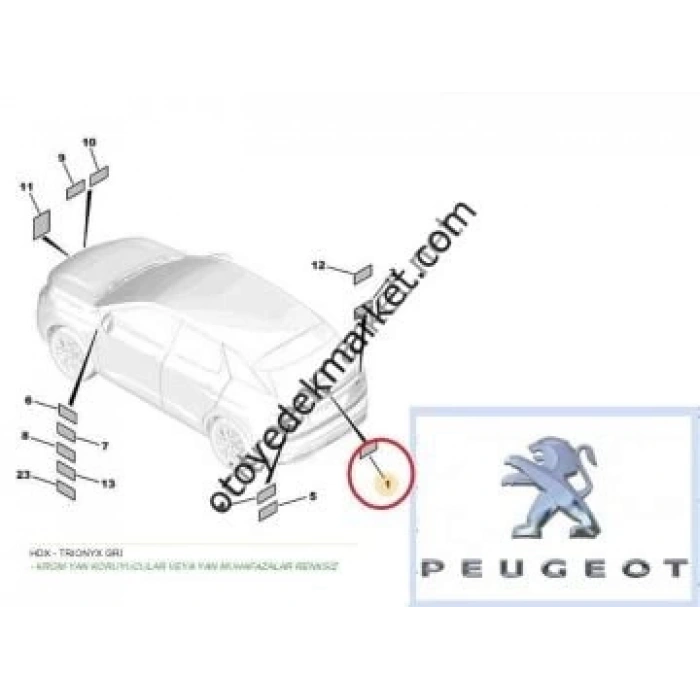 Arma (Arka) Psa 3008/5008 B.M 2016- (Oem No: 98383099Dx)