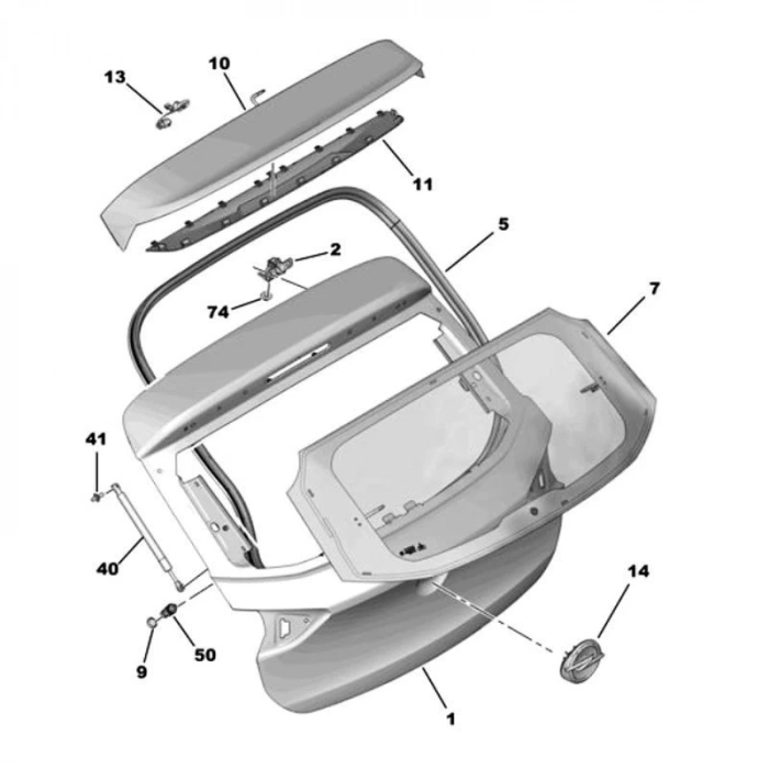 Bagaj Takoz Tutucu Psa 3008 / 5008 B.M 2016- (Oem No: 1623123780)