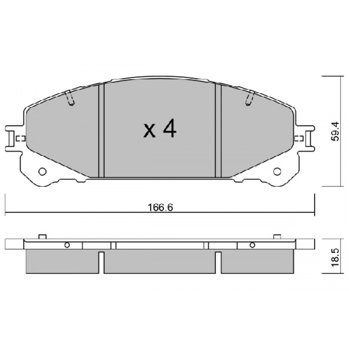 Ön Fren Balatası Rav4 12- 2.0 D4D Verso 12- None (Oem No: Asn Bpto-1016)
