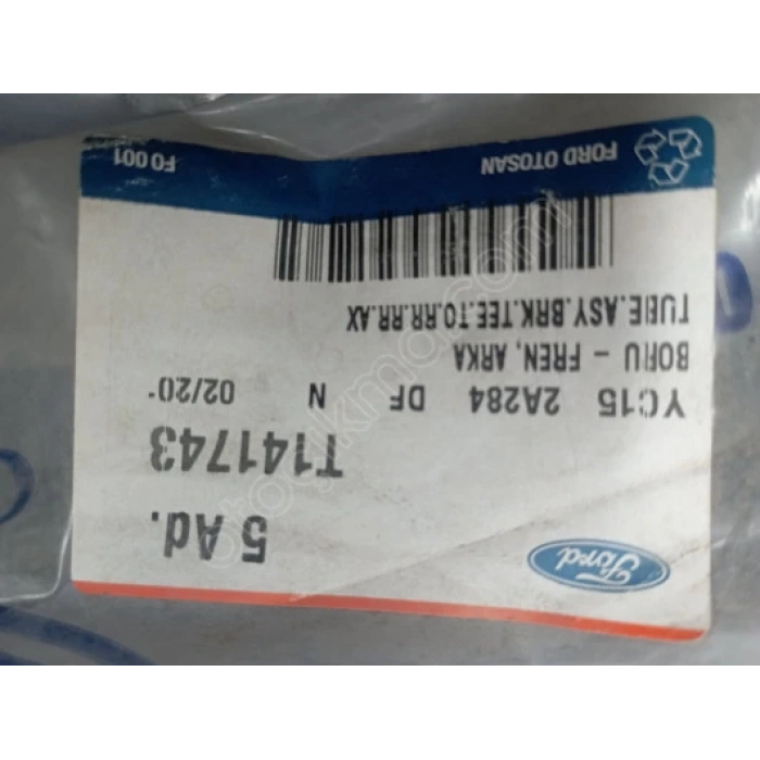 Boru - Fren Arka Ford Transıt V184 Bm 02- (Oem No: Yc15 2A284 Df)