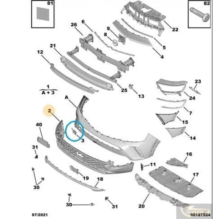 Çekı Demır Kapagı Ön Opel Mokka Bm 21- (Oem No: 168044931T)
