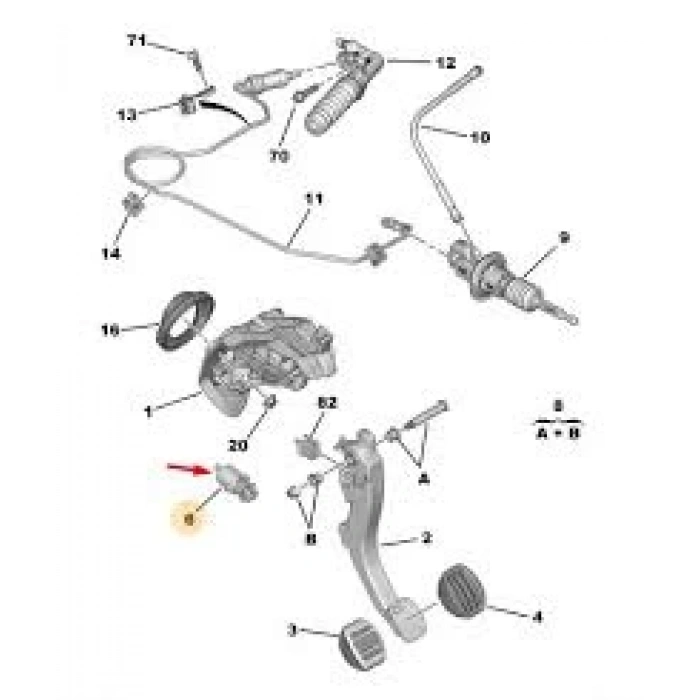 Debrıyaj Pedal Yayı Psa 308/3008/Partner B.M 2016- (Oem No: 9820342280)