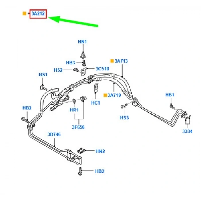 Direksiyon Hortumu 4F27E Sogutmalı Tıp Ford Focus Bm 04- (Oem No: 4M51 3A212 Aj)