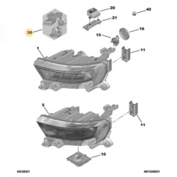 Far Ayak Tamır Takımı Sol Opel Mokka Bm 21- (Oem No: 9834340880)