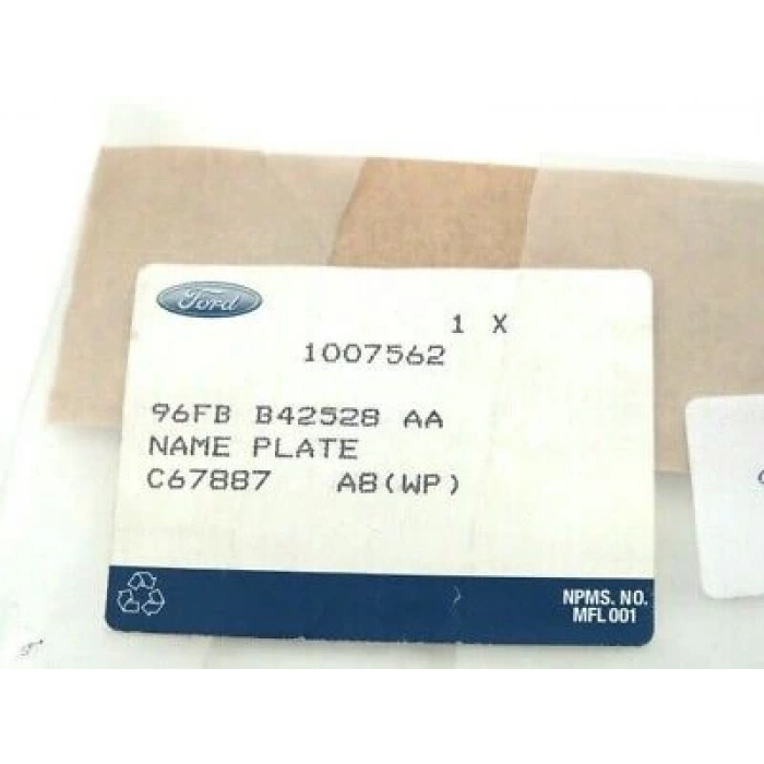 Fıesta Yazısı Ford Escort Bm 95- (Oem No: 96Fb B42528 Aa)