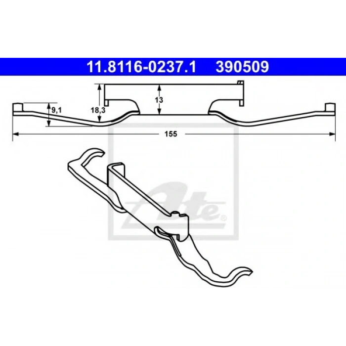 Fren Balataları Tespıt Yayı Psa Partner(K9)/Rıfter/Berlıngo (K9)/C4 Pıcasso B.M 16- (Oem No: 1609897880)