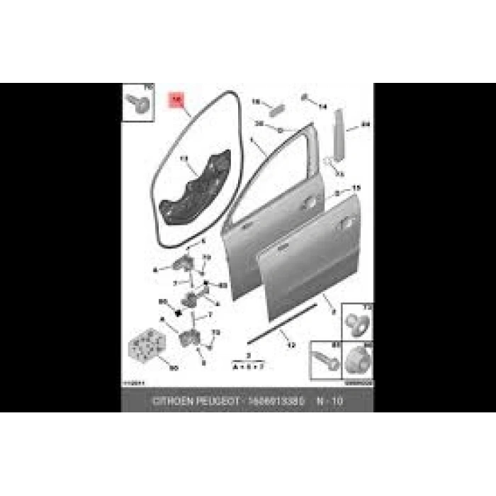 Kapı Lastiği Ön : Sağ Psa 508 Bm (Oem No: 1606913380)