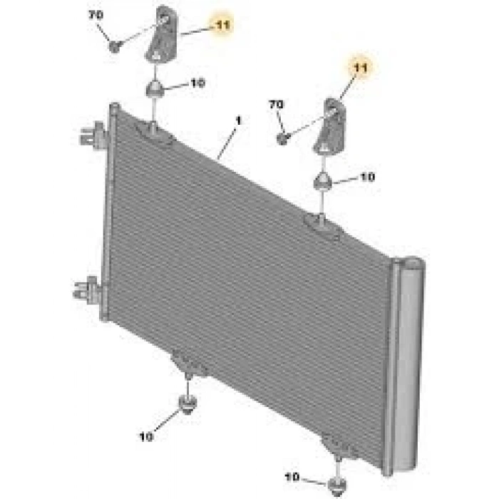 Klima  Radyatör Baglan Aya Psa 301 Bm (Oem No: 9674994480)
