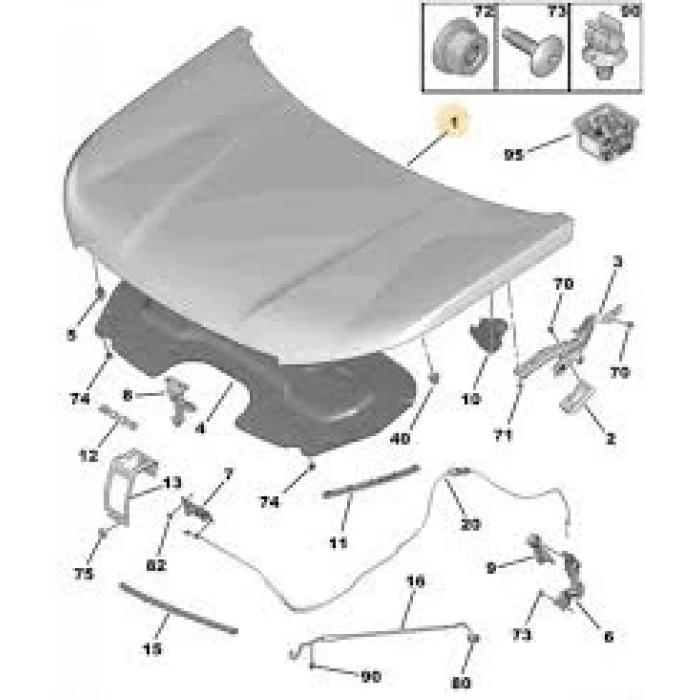 Motor Kaputu Psa 2008 (P24E) Bm 20- (Oem No: 9831044380)