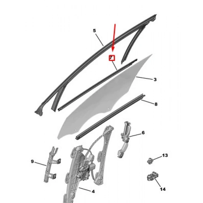 Ön Kapı Cam Kenar Dış Çıtası : Sol Krom Opel Corsa F Bm 20- (Oem No: 9823196280)