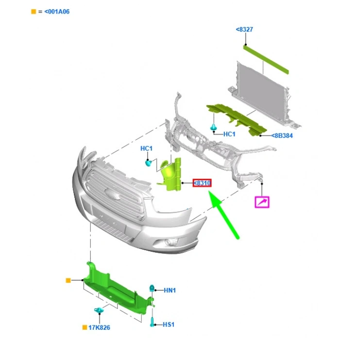 Ön Kapı Yuvası Sağ D/Cab Ford Transıt V-363 Bm 15- (Oem No: Bk31 D27846 Ag)