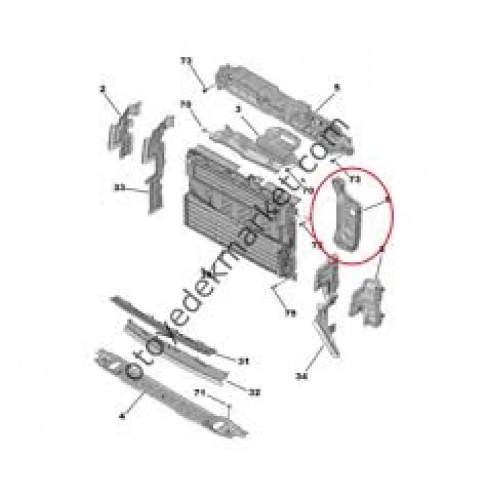 Ön Panel Yan Saç Psa 3008 B.M 2016- (Oem No: 9854317180)