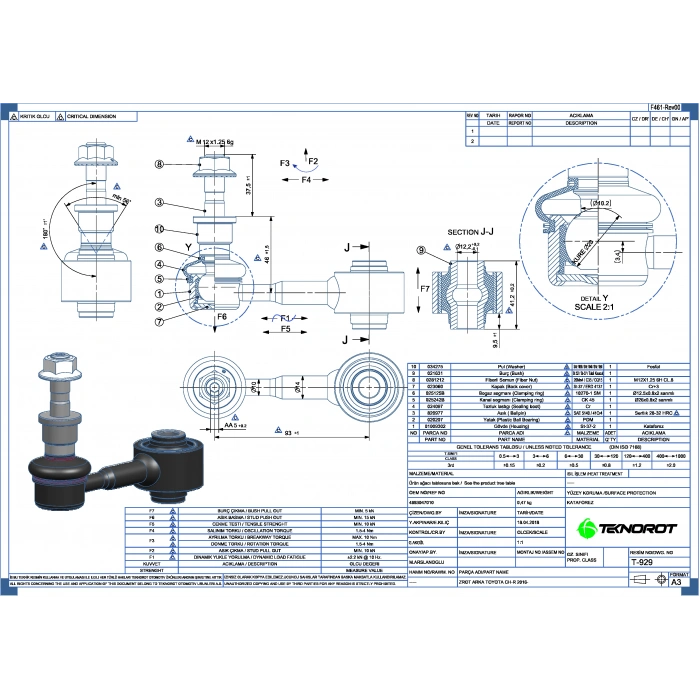 Z Rot Ch-R 16- Arka Chr None (Oem No: T-929)