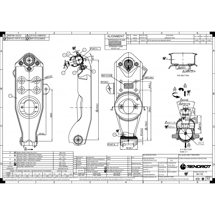 Salıncak L200 00-06 Ön Sağ Alt Rotilli None (Oem No: Mı-758)