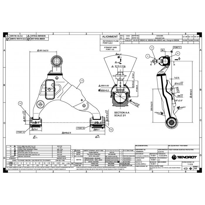 Salıncak Land Cruıser 10-Ön Sağ Alt Rotilli Prado None (Oem No: T-1018)