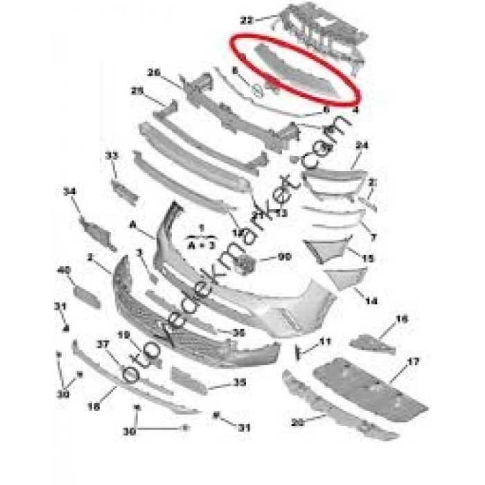 Tampon Panjuru Ön Psa Mokka Bm 21- (Oem No: 98538010Xt)