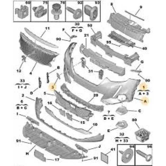 Tampon Ön Psa 2008 B.M 2018- (Oem No: 983851651T)