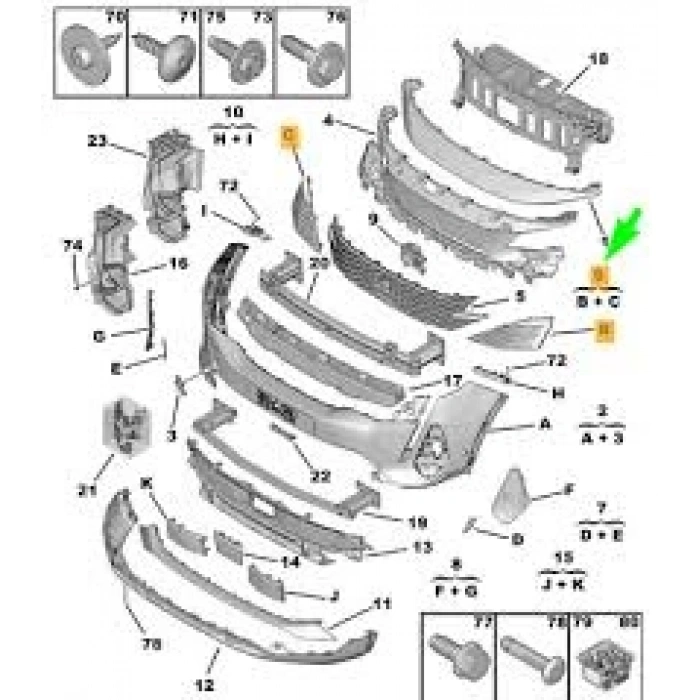 Tampon Panjuru Sağ / Sol Aynı Adet Psa 3008 B.M 2019- (Oem No: 1675868580)