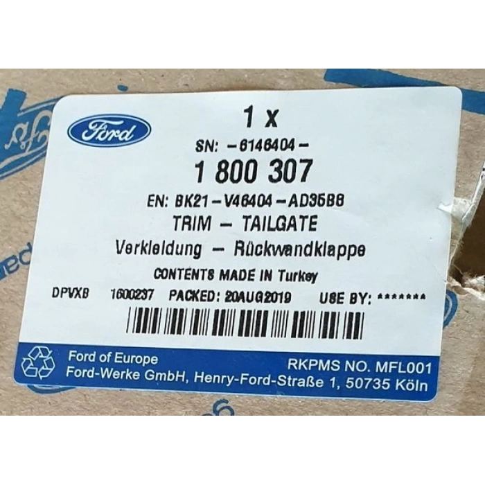 Trım - Bagaj Kapagı Ford Transıt V-362 Bm 13- (Oem No: Bk21 V46404 Ad3Zhe)
