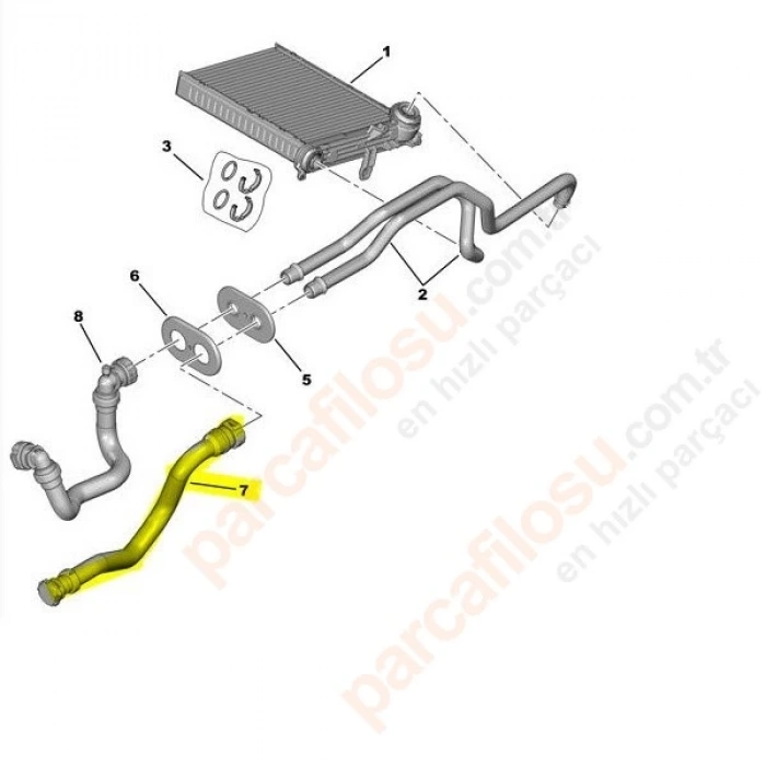 Kalorıfer Hortumu Psa 508 B.M 2012- (Oem No: 9804703780)