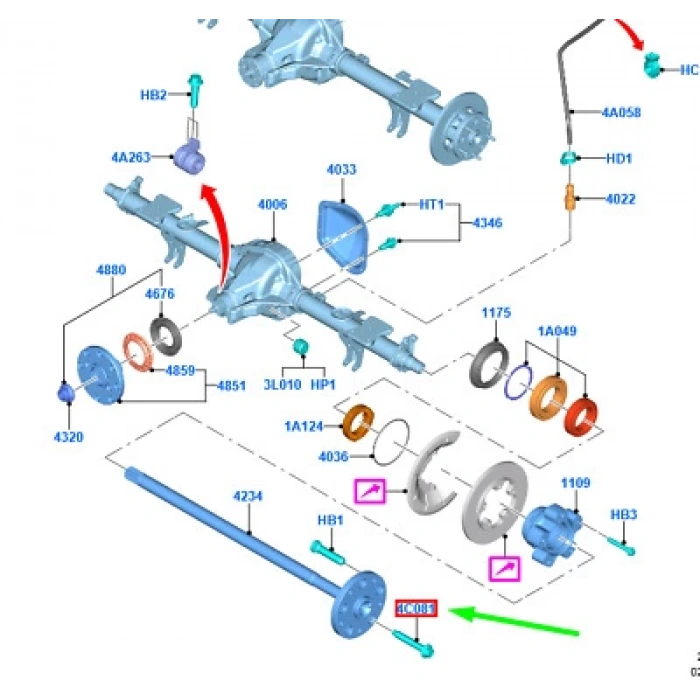 Cıvata (Kıt) Arka Aks, M12 X 55Mm Drw Cıvata (Kıt) Arka Aks, M12 X 55Mm Drw Ford Transıt V363 Bm 2014/- (Oem No: Bk3W 4C081 Ba)