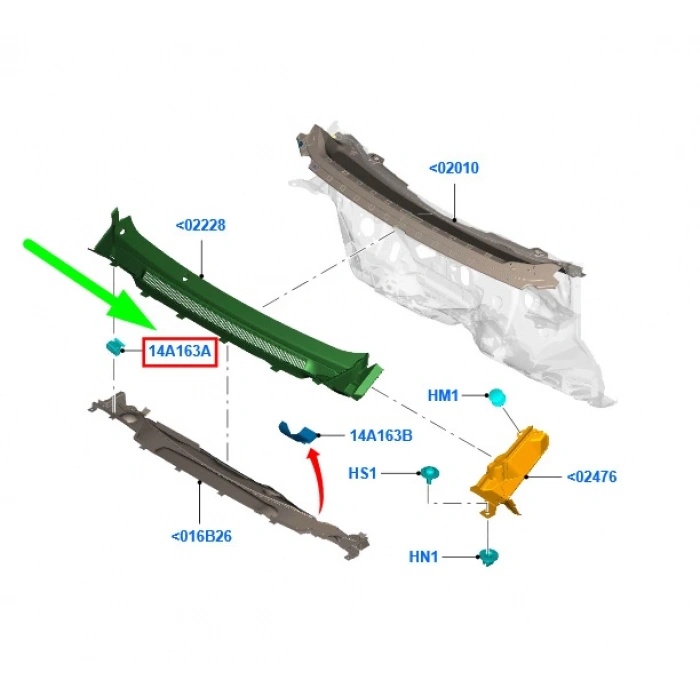 Klıps On Cam Izgara Ford Focus Bm (Oem No: 3M51 14197 Cb)