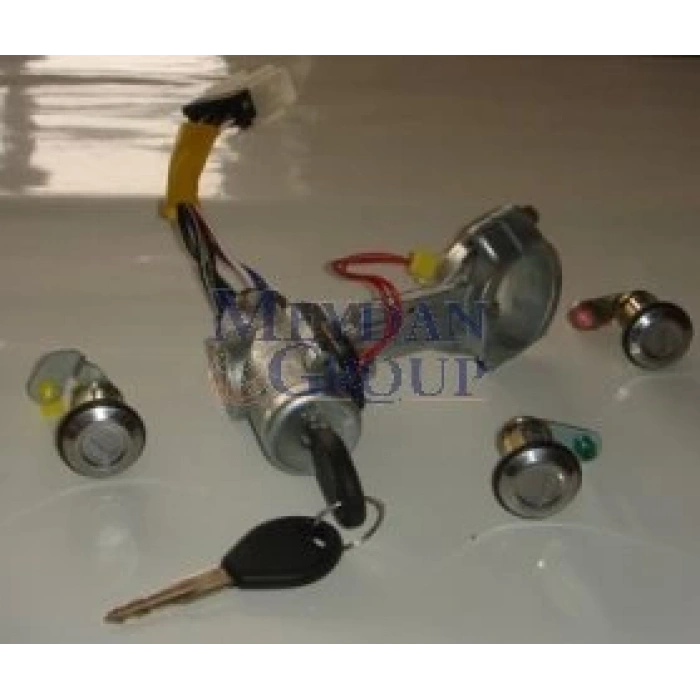 1994-1996 Nissan Sunny N14 Kontak Kilit Seti (3Lü) (Kontak-Kapı-Bagaj) (5Kapı) (Adet)