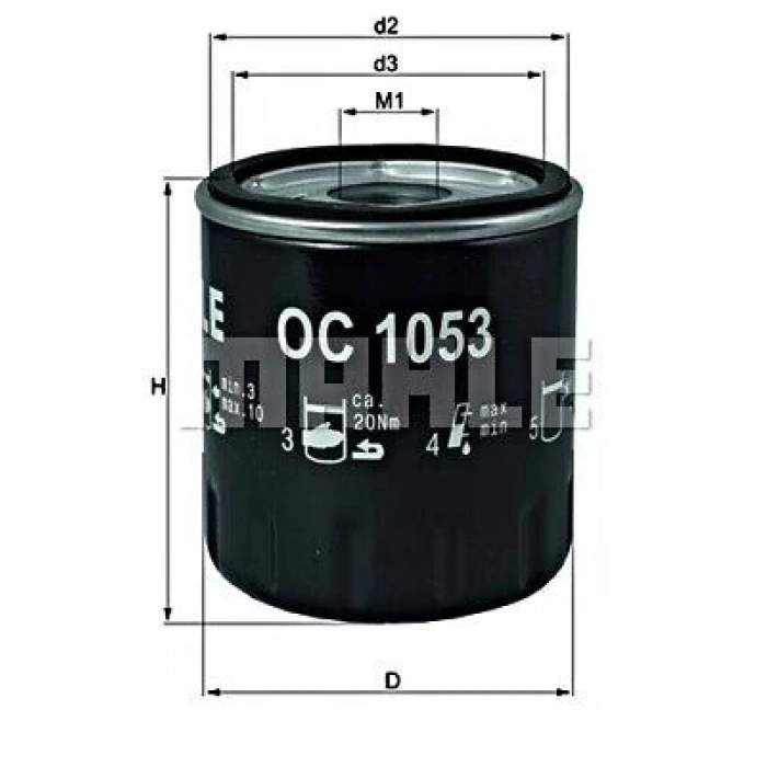 YAG FİLTRESİ OC1053 / CS795 VW T5,5-transporter T6 CFCA 2,0 TDI 10- (Oem No: 03L115561)