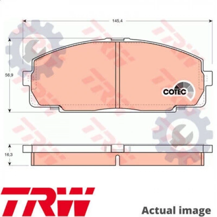 Fren Balatası Ön . Japon Hıace (Klh2) : Dyna 150 (Kdy, Ly) 2.5 D4D/3.0 D/3.0 D4D 01- 2.5 D4D 99-11 (Oem No: 04465-26300)