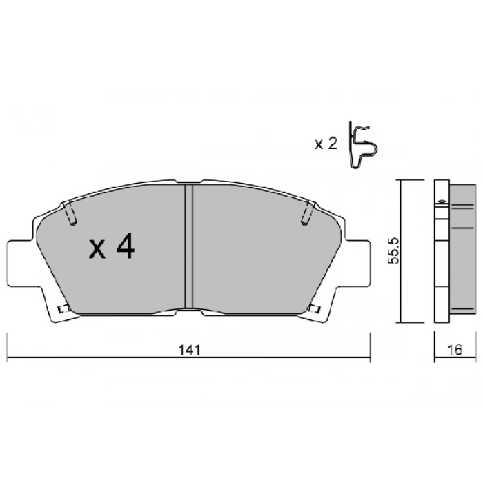 Ön Fren Balatası Avensis 97-00 (T22 1.6,1.8.2.0) None (Oem No: 1003Blf3014063)