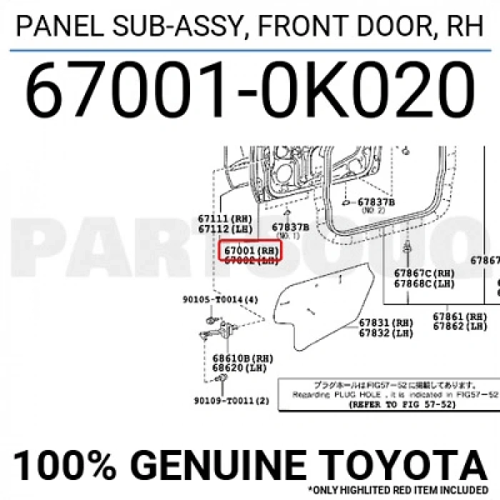 Kapı Hılux 07-09 Ön Sağ None (Oem No: 1004Kpı2009002)