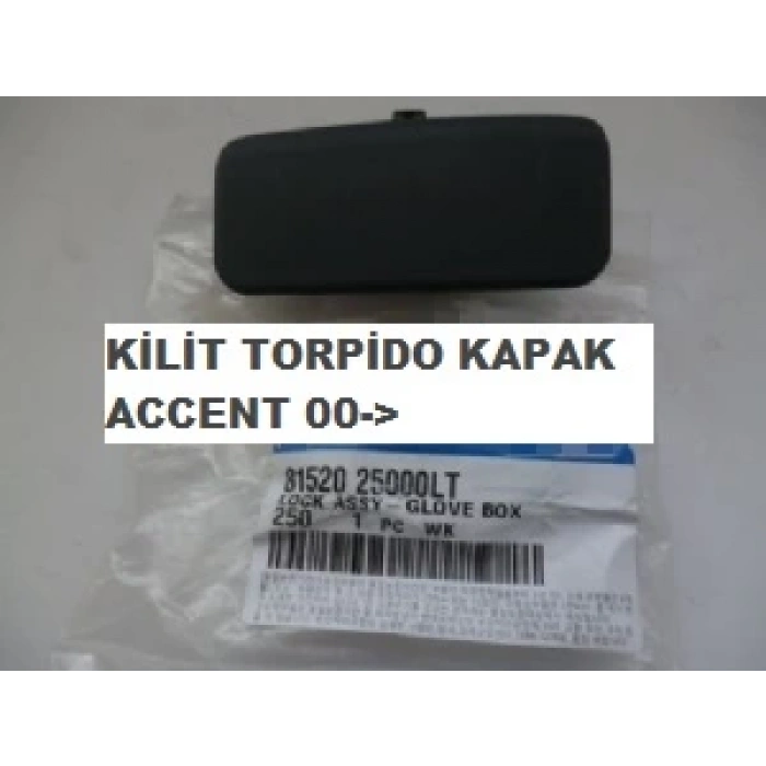 Kilit Torpido Kapak Accent 00- Hyundaı Accent (Oem No: 1202Ktk2002523)