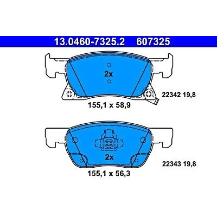 Fren Balata Astra K 15Sonrası (15 Jant) Ön (Oem No: 13478300)
