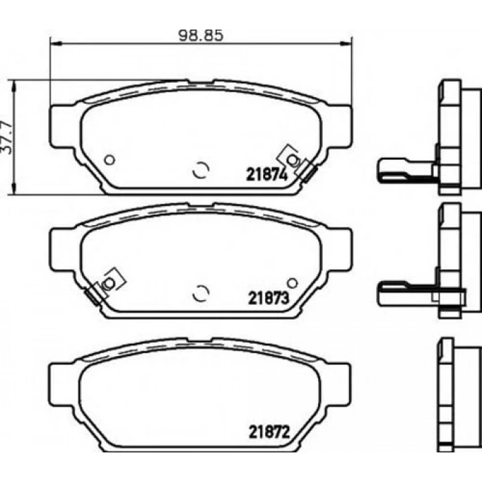 Fren Balatası Lancer Arka None (Oem No: 1401Yrn013443)