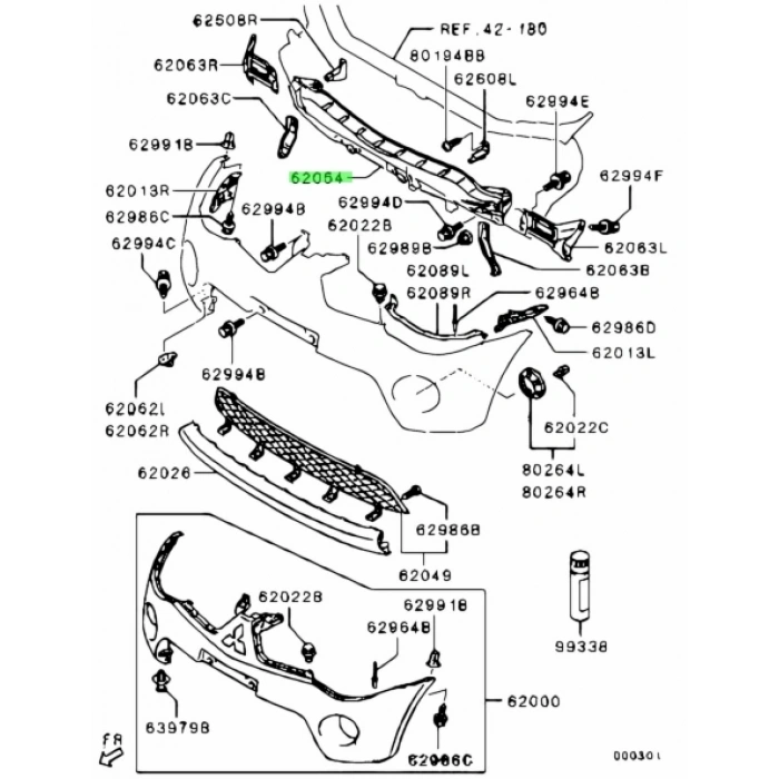 Mitsubishi L200 2007-2015 Tampon Demiri İç Orta (Oem No: 1405Dmt2008042)
