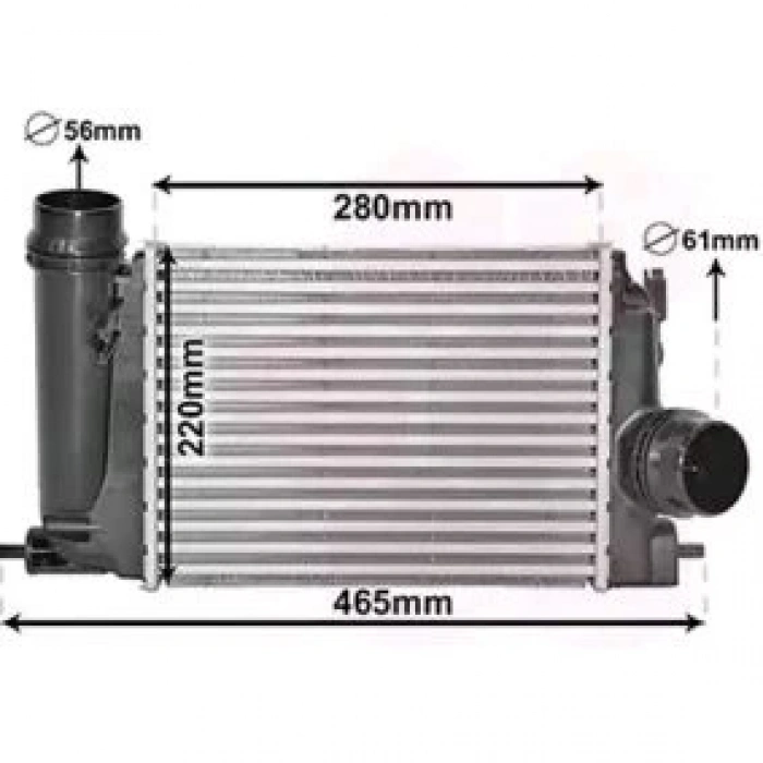 Turbo Radyatörü (Intercooler) Qashqaı 14Sonrası 1.5 Dcı / X-Traıl 15Sonrası / Kadjar / Scenıc / Megane / Talısman (Oem No: 144614Ea1B)